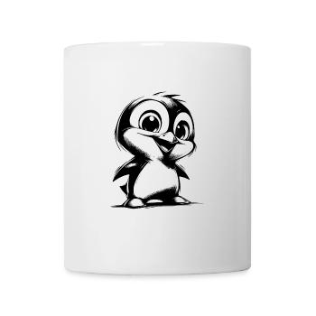 Cute Penguin Little Penguin Baby Drawing - Mug - white - Front