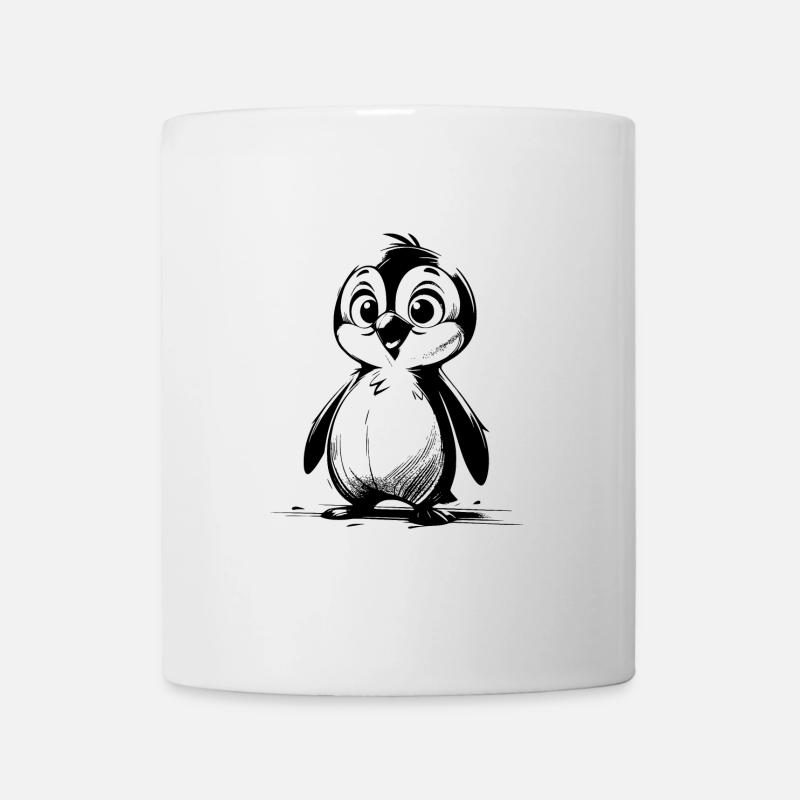 Style de dessin de pingouins de dessin animé Penguin - Mug blanc - blanc