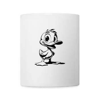 Dandiner le canard avec de grands pieds et un grand bec - Mug blanc - blanc - Devant