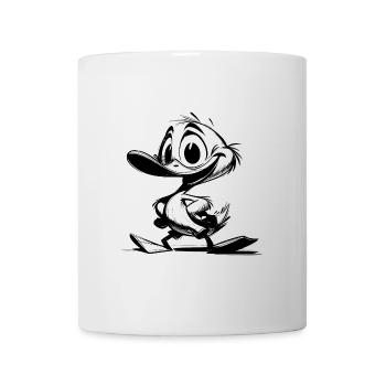 Dessin d’un bébé canard avec un énorme bec - Mug blanc - blanc - Devant