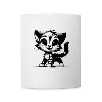 Cuddly Cat House Tiger Baby Drawing - Mug - white - Front