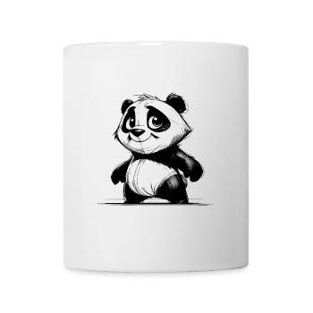 Putziger Panda Baby Bär mit großen Augen Skizze - Tasse - Weiß - Vorne