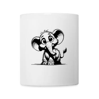 Elephant baby with big eyes and ears - Mug - white - Front