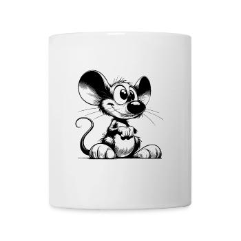 Fun mouse with huge ears and big feet - Mug - white - Front