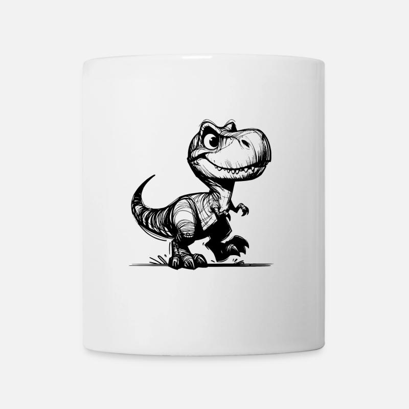 Small cute T-Rex Dino - Mug - white