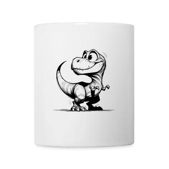 Kleiner süsser T-Rex - Dinosaurier Skizze - Tasse - Weiß - Vorne