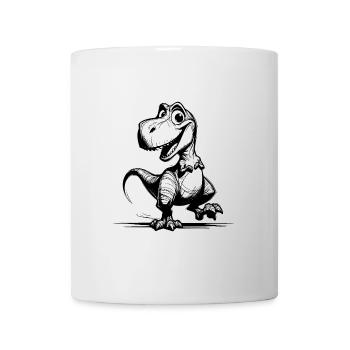 Funny Little T-Rex Dino Sketch - Mug - white - Front