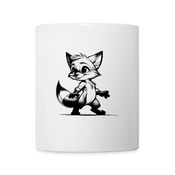 Kleiner Fuchs Baby Fuchs Zeichnung Skizze - Tasse - Weiß - Vorne