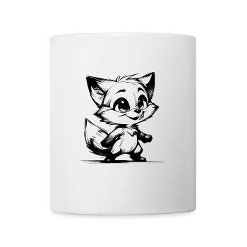 Süsser Baby Kinder Fuchs Bleistift Skizze - Tasse - Weiß - Vorne