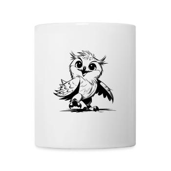 Baby Owl Cute Kids Pencil Sketch - Mug - white - Front