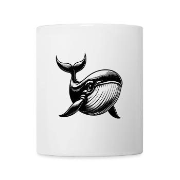 Kids Baby Blue Whale with Big Eyes - Mug - white - Front