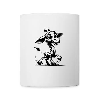 Kleine gefleckte Baby Giraffe Kinder Zeichnung - Tasse - Weiß - Vorne