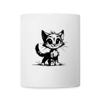 Cute Little Cats Baby Pencil Drawing - Mug - white - Front