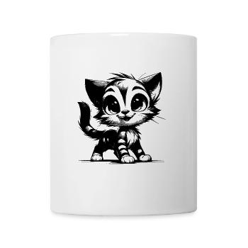 Chat souriant Dessin de bébé - Mug blanc - blanc - Devant