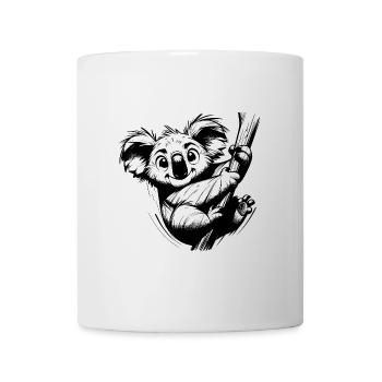 Australia Pencil Drawing Koala on Tree Branch - Mug - white - Front