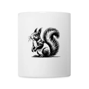 Cuddly Squirrel Pencil Stroke Sketch - Mug - white - Front