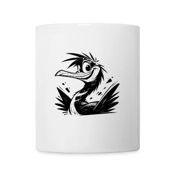 Niedlicher Cormoran Badetag Bleistiftskizze - Tasse - Weiß - Vorne