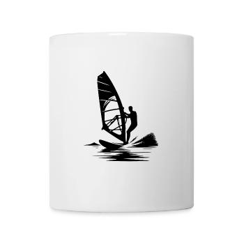 Surf technique with wind power, wind and sea breeze - Mug - white - Front