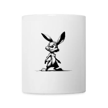 Häschen mit großen Augen und Ohren - Tasse - Weiß - Vorne