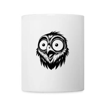 Scared Horror Bird Drawing - Mug - white - Front