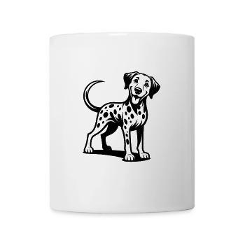 Funny Four-legged Cuddly Dalmatian Dog - Mug - white - Front