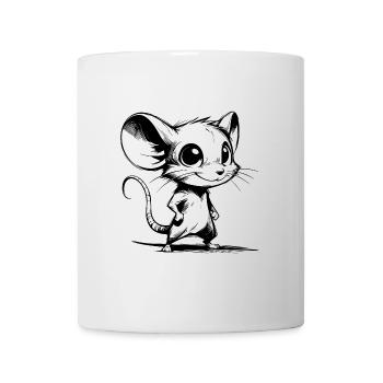 Baby Kids Mouse Cartoon Pencil Sketch Style - Mug - white - Front