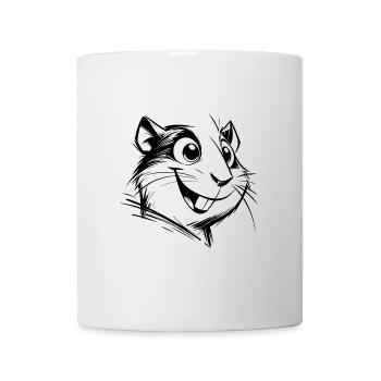 Cochon d’Inde pour enfants Portrait au crayon Croquis - Mug blanc - blanc - Devant