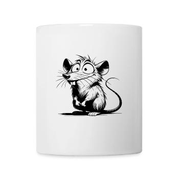 Knuddelige Hausratte mit großen Augen und Ohren - Tasse - Weiß - Vorne