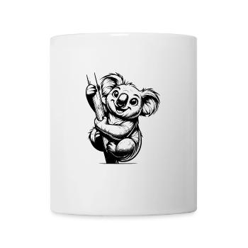 Lustiger Kinder Bleistift Koala Strich Zeichnung - Tasse - Weiß - Vorne