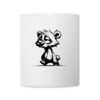 Fuzzy sleeping tired bear sketch - Mug - white - Front