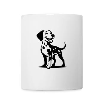 Petit chien dalmatien beau portrait de chien - Mug blanc - blanc - Devant