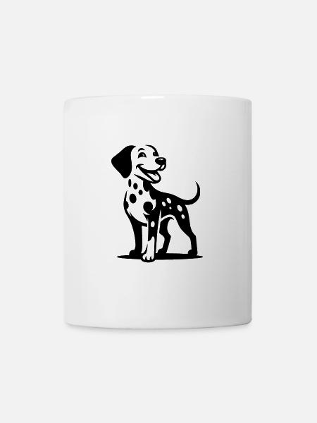 Piccolo cane dalmata Bellissimo ritratto di cane - Tazza - bianco