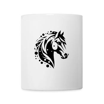 Proud Horse Head Vintage Portrait Pony Tattoo - Mug - white - Front