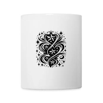 Tattoo Komposition aus Sternen und Herzen - Tasse - Weiß - Vorne