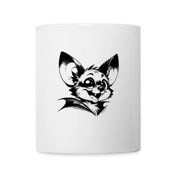 Lachende Fledermaus Baby Vampir Zeichnung - Tasse - Weiß - Vorne