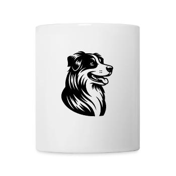 Fier portrait de chien de berger australien - Mug blanc - blanc - Devant