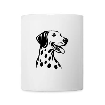 Portrait de chien élégant chien dalmatien - Mug blanc - blanc - Devant