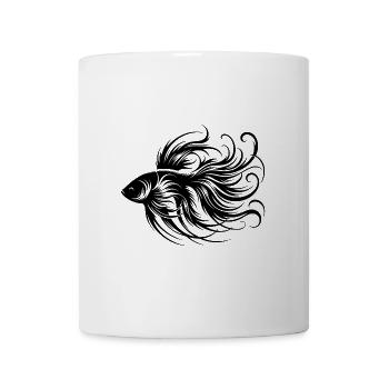 Eleganter Kampffisch wunderschöner Labyrinthfisch - Tasse - Weiß - Vorne