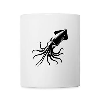 Niedlicher Humboldt-Kalmar Tattoo Taucher Style - Tasse - Weiß - Vorne