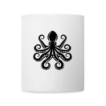 Großer Oktopus mit acht gewaltigen Armen - Tasse - Weiß - Vorne