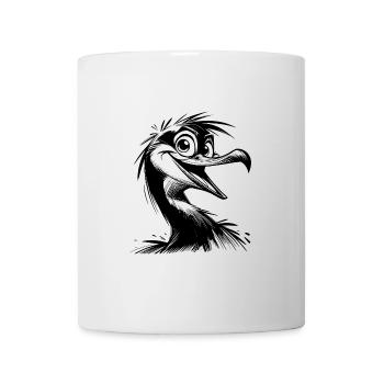 Lustiger Cormoran große Augen Bleistiftskizze - Tasse - Weiß - Vorne