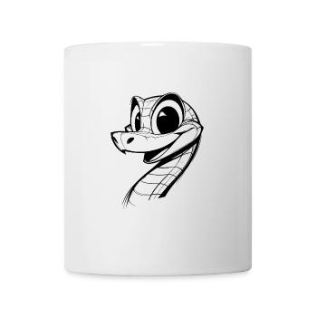 Lächelnde Kinder Bleistift Schlangen Skizze - Tasse - Weiß - Vorne