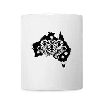 Happy Australischer Koala Kontinent Tattoo Sytyle - Tasse - Weiß - Vorne