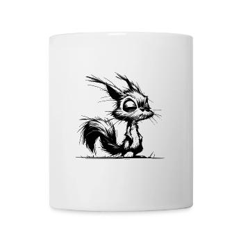 Tired Baby Squirrel Pencil Sketch - Mug - white - Front