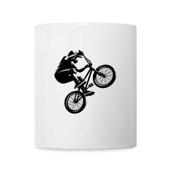 BMX Fahrer Sprung Stunt Fahrrad Style - Tasse - Weiß - Vorne
