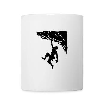 Rocher en surplomb avec escalade libre pour l’homme - Mug blanc - blanc - Devant