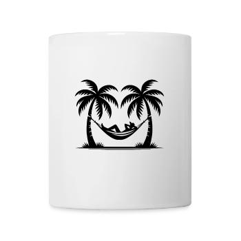 Strand, Urlaub und Palmen Hängematte am Meer - Tasse - Weiß - Vorne