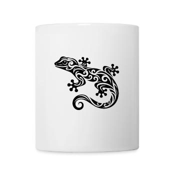 Gecko dans le style tribal tattoo ink - Mug blanc - blanc - Devant