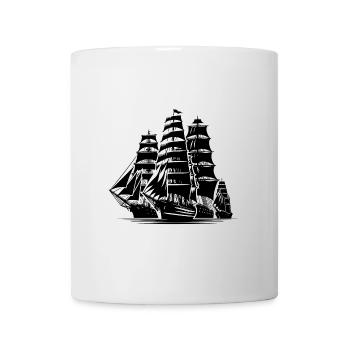 Gewaltige Segelschiffe auf dem Weg in den Hafen - Tasse - Weiß - Vorne