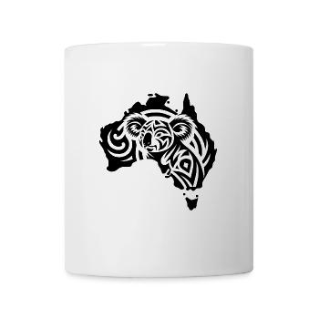 Koala sur le continent australien Tattoo Sytyle - Mug blanc - blanc - Devant